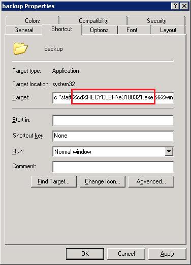Folder pe etichete din oțel flash, ferestre pentru administratorii de sistem