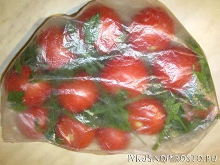 Tomate în pachet - un pas cu pas reteta cu fotografii, și delicioase și simplu