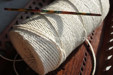 trucuri lucrate manual tricot coș de croșetat pentru obiecte mici de frânghie, creativitatea mamei sale
