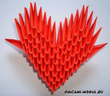 simplu inima origami hârtie și diagrame voluminoase și video