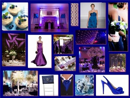 Albastru de culoare decorare nunta regala, nunta frumoasa, originală, neobișnuit, elegant