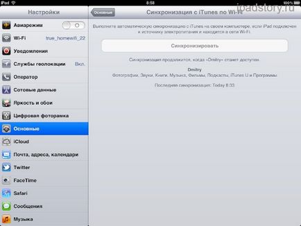 itunes sincronizare iPad c pentru Wi-Fi, toate despre iPad
