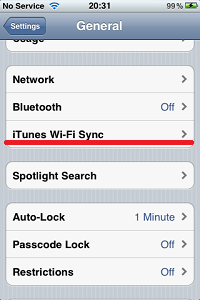 Sincronizarea cu itunes Wi-Fi, un program pentru iPhone de mere