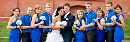 nunta albastru ca pentru a sublinia rafinamentul de cuplu