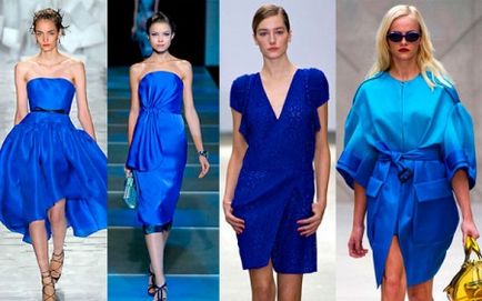 Combinația de ceea ce se întâmplă în hainele în haine de culoare albastru (foto 93), cu niște flori, albastru inchis
