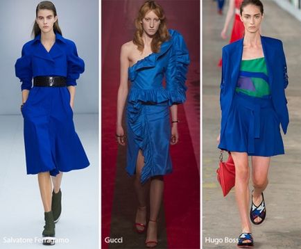 Combinația de ceea ce se întâmplă în hainele în haine de culoare albastru (foto 93), cu niște flori, albastru inchis