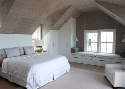 Dormitor la mansardă idei neobișnuite, design, fotografii interioare