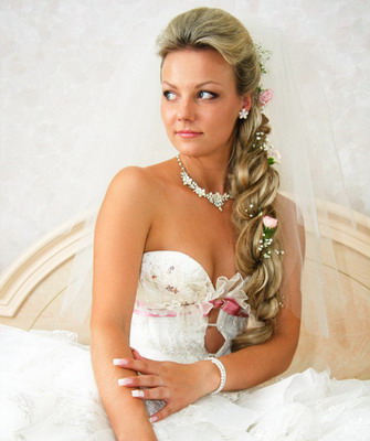 Nunta Coafuri cu impletituri si un voal foto & video tesut panglica pentru stilul de nunta