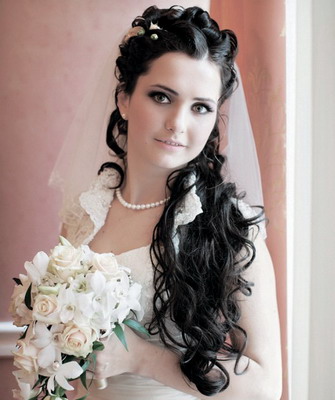 Nunta Coafuri cu impletituri si un voal foto & video tesut panglica pentru stilul de nunta