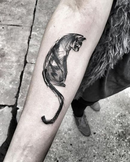 tatuaj Cat pentru femei 100 cele mai frumoase opțiuni pentru a fotografia