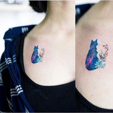 tatuaj Cat pentru femei 100 cele mai frumoase opțiuni pentru a fotografia