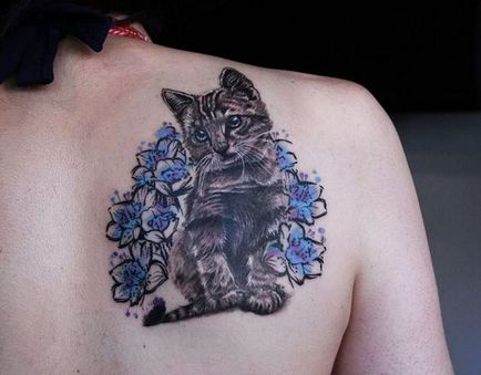 tatuaj Cat pentru femei 100 cele mai frumoase opțiuni pentru a fotografia