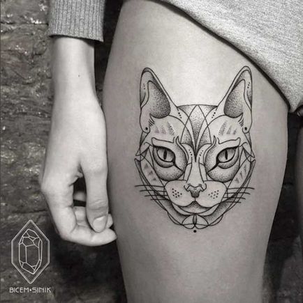 tatuaj Cat pentru femei 100 cele mai frumoase opțiuni pentru a fotografia