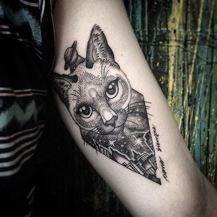 tatuaj Cat pentru femei 100 cele mai frumoase opțiuni pentru a fotografia