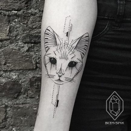 tatuaj Cat pentru femei 100 cele mai frumoase opțiuni pentru a fotografia