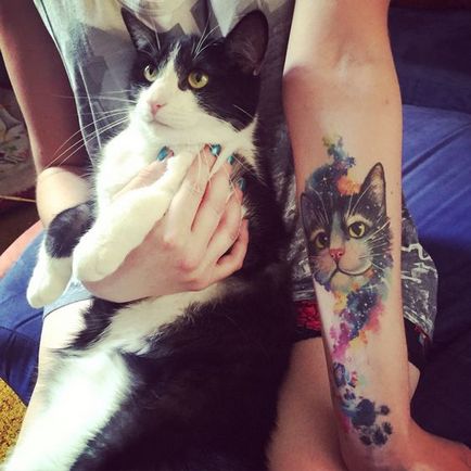 tatuaj Cat pentru femei 100 cele mai frumoase opțiuni pentru a fotografia