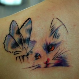 Valoarea pisica tatuaj - un simbol al sensul pentru fete si baieti