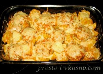 Chiftelute cu cartofi în cuptor