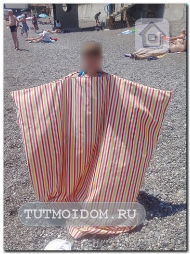 Tutmoydom - Men, magazin - un voal-vestiar pe plajă