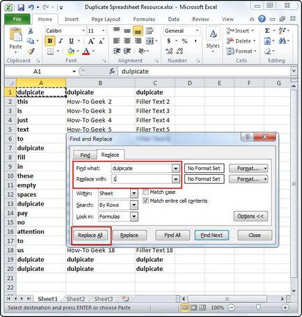 Eliminarea rânduri duplicate în Excel