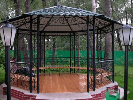 chioșc octogonal cu desene mâinile lor, dimensiuni, fotografii (octogonal) chioșc octogonal cu mâinile desene lor, dimensiuni, fotografii