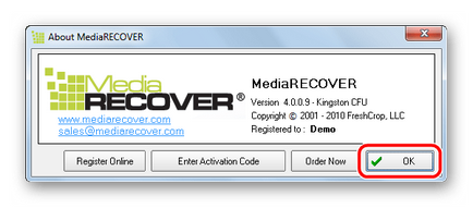 Restaurarea pendrive 2 kingston (selectați elementul din listă) Restaurarea kingston pendrive 2