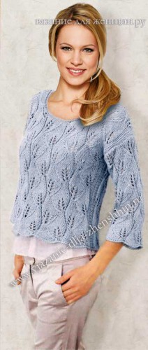 Pullover tricotate cu ace pentru femei descriere - un tricotat circuite 20