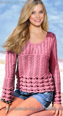 Pullover tricotate cu ace pentru femei descriere - un tricotat circuite 20