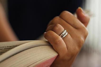 Ceea ce înseamnă că inelul pe mâna stângă (în degetul inelar)
