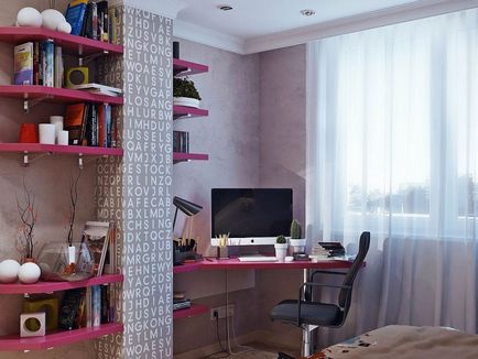 dormitoare design interior pentru fetele cu fotografii