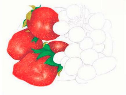 Cum de a desena un fruct încă de viață cu creioane colorate