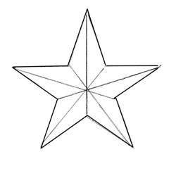 Cum de a desena o panglică St. George și cinci colțuri stele, cu un creion în etape, cu o riglă și