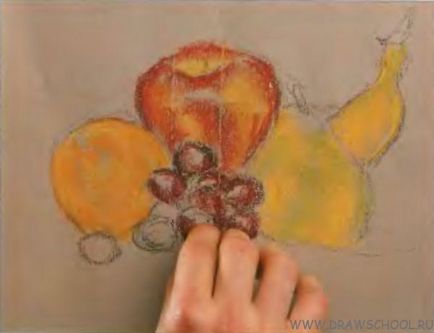 Cum de a desena o viață încă cu fructe (pastel)