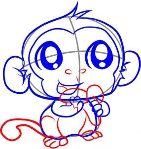 Cum de a desena o maimuță cu un creion în etape
