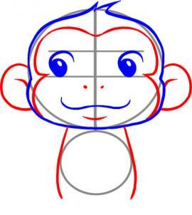 Cum de a desena o maimuță cu un creion în etape