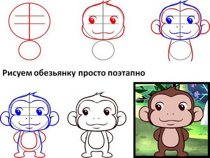 Cum de a desena o maimuță drăguț, o descriere proces pe etape