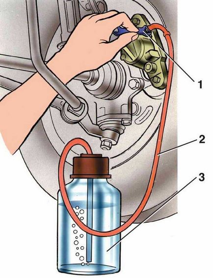 Cum să sângereze sistemul de frânare al autovehiculului la domiciliu - o reparații auto independent