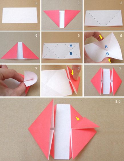 Cum de a face origami de hârtie pas master-class cu diagrame și fotografii și video