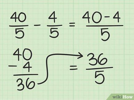 Cum se scade o fracțiune dintr-un număr întreg