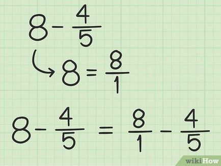 Cum se scade o fracțiune dintr-un număr întreg