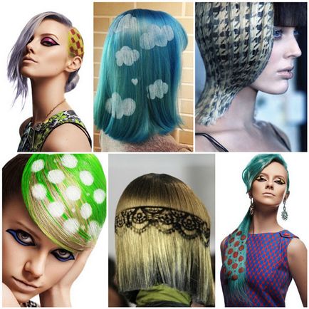 Creative tipuri de colorare a părului, caracteristici și foto