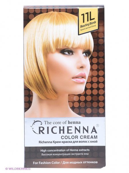 Crema pentru par cu richenna henna (nuanta albire blond) - comentarii, fotografii și preț