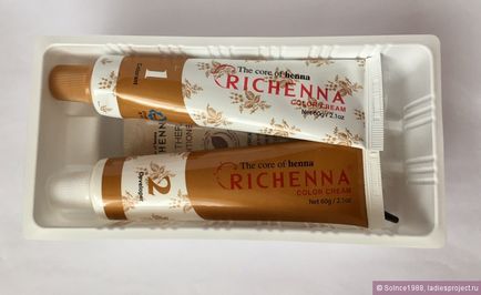 Crema pentru par cu richenna henna (nuanta albire blond) - comentarii, fotografii și preț