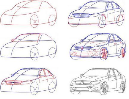 Pas cu pas tutorial cu privire la modul de a desena o mașină