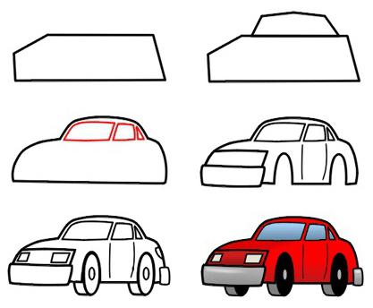 Pas cu pas tutorial cu privire la modul de a desena o mașină