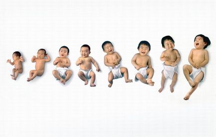 Dezvoltarea unui copil nou-născut de luni de zile ca un copil se dezvolta la un an - de la 1, 2, 5, 6 și 7