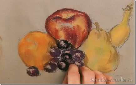 Desenați o viață încă cu fructe, desen lume
