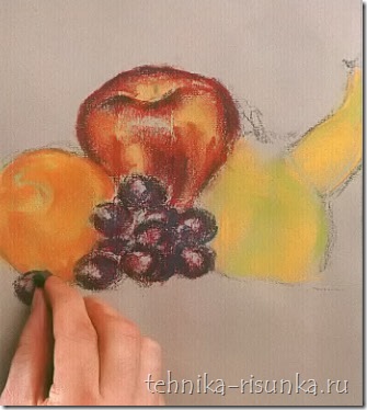 Desenați o viață încă cu fructe, desen lume