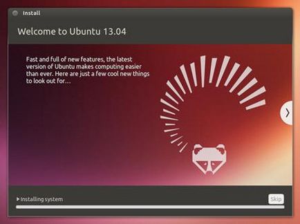 Crearea unei unități de boot și instalarea ubuntu de fulger