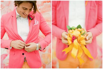 Nunta intr-un sfat de culoare coral pe design și combinație de culori
